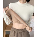 無地インナー 裏起毛 カットソー 保温 | ANGELCLOSET | 詳細画像5
