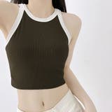 配色タンクトップ レディース ショート丈 | ANGELCLOSET | 詳細画像12