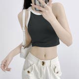 配色タンクトップ レディース ショート丈 | ANGELCLOSET | 詳細画像13