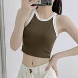 配色タンクトップ レディース ショート丈 | ANGELCLOSET | 詳細画像14