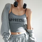 カップ付き キャミソール 英字ロゴ 韓国 | SUNSHINE CLOSET | 詳細画像1