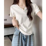 無地Tシャツ レディース Vネック 夏 | ANGELCLOSET | 詳細画像10
