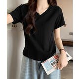 無地Tシャツ レディース Vネック 夏 | ANGELCLOSET | 詳細画像6