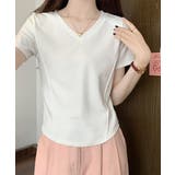 無地Tシャツ レディース Vネック 夏 | ANGELCLOSET | 詳細画像9