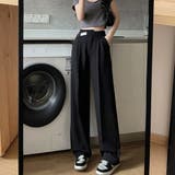 ワイドパンツ アシンメトリー 英字ロゴ | SUNSHINE CLOSET | 詳細画像6 