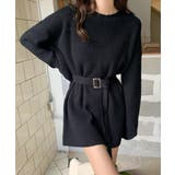 ニットワンピース レディース ベルト付き | SUNSHINE CLOSET | 詳細画像1