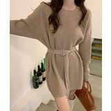 ニットワンピース レディース ベルト付き | SUNSHINE CLOSET | 詳細画像13