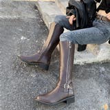 ブラウン | レザーブーツ エコレザー ニーハイブーツ | SUNSHINE CLOSET