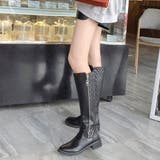 レザーブーツ エコレザー ニーハイブーツ | SUNSHINE CLOSET | 詳細画像3 