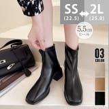 ショートブーツ スクエアトゥ ブーツ | ANGELCLOSET | 詳細画像1