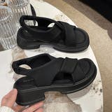 厚底サンダル クロスベルト 美脚 韓国夏 | SUNSHINE CLOSET | 詳細画像14 