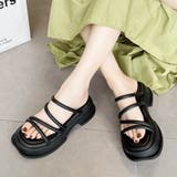 厚底サンダル ストラップ 美脚 韓国 夏 | SUNSHINE CLOSET | 詳細画像4 