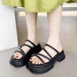 厚底サンダル ストラップ 美脚 韓国 夏 | SUNSHINE CLOSET | 詳細画像5 