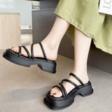 厚底サンダル ストラップ 美脚 韓国 夏 | SUNSHINE CLOSET | 詳細画像6 