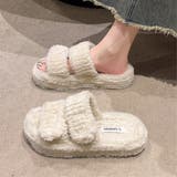 ファーサンダル レディース 厚底スリッパ | SUNSHINE CLOSET | 詳細画像9 