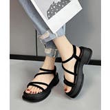 厚底 ストラップサンダル 韓国風 美脚 | SUNSHINE CLOSET | 詳細画像5 