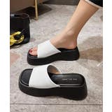 厚底サンダル ミュールサンダル 夏 美脚 | SUNSHINE CLOSET | 詳細画像12 