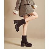 ショートブーツ 厚底 ブーティー 春秋冬 | ANGELCLOSET | 詳細画像10