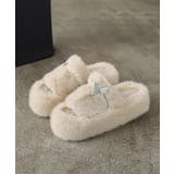 厚底ファーサンダル 蝶々 スリッパ 秋冬 | SUNSHINE CLOSET | 詳細画像15 