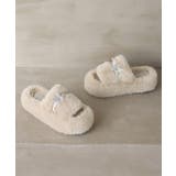 厚底ファーサンダル 蝶々 スリッパ 秋冬 | SUNSHINE CLOSET | 詳細画像16 