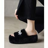 厚底ファーサンダル 蝶々 スリッパ 秋冬 | SUNSHINE CLOSET | 詳細画像18 