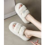 厚底ファーサンダル 蝶々 スリッパ 秋冬 | SUNSHINE CLOSET | 詳細画像3 