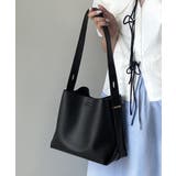 ショルダーバッグ 黒 無地 トートバッグ | SUNSHINE CLOSET | 詳細画像4 