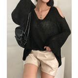 肩出しニット レディース Vネック | SUNSHINE CLOSET | 詳細画像1