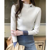 ニットトップス プチハイネック 配色 | SUNSHINE CLOSET | 詳細画像1 