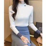 ニットトップス プチハイネック 配色 | SUNSHINE CLOSET | 詳細画像3 