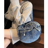 デニムトートバッグ ラウンドバッグ 無地 | SUNSHINE CLOSET | 詳細画像14 