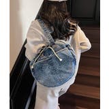 デニムトートバッグ ラウンドバッグ 無地 | SUNSHINE CLOSET | 詳細画像16 
