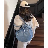 デニムトートバッグ ラウンドバッグ 無地 | SUNSHINE CLOSET | 詳細画像9 