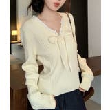 ニットトップスレディース リボン フリル | SUNSHINE CLOSET | 詳細画像2 