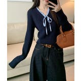ニットトップスレディース リボン フリル | SUNSHINE CLOSET | 詳細画像9 
