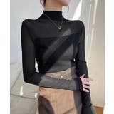 カットソー レディース 長袖 透け感 | ANGELCLOSET | 詳細画像2