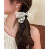 シュシュ レースリボン パール ヘアゴム | SUNSHINE CLOSET | 詳細画像2 