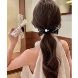 シュシュ レースリボン パール ヘアゴム | SUNSHINE CLOSET | 詳細画像3 