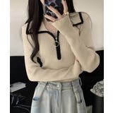 ニットトップス ファスナー付き 無地 | SUNSHINE CLOSET | 詳細画像1 