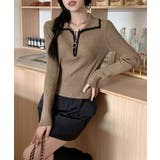 ニットトップス ファスナー付き 無地 | SUNSHINE CLOSET | 詳細画像12 