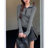 ニットトップス ファスナー付き 無地 | SUNSHINE CLOSET | 詳細画像18 