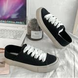 ブラック | レディースシューズ キャンバススニーカー 美脚 | SUNSHINE CLOSET