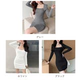 ニットワンピース リブ タイト 長袖韓国 | SUNSHINE CLOSET | 詳細画像2