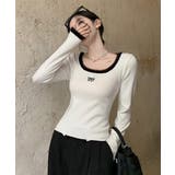 Tシャツ クールネック 刺しゅう 秋冬 | SUNSHINE CLOSET | 詳細画像2 