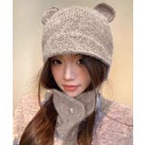 くま耳ニット帽 レディース 韓国風 | SUNSHINE CLOSET | 詳細画像4