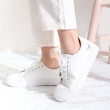 ホワイト(シルバー) | スニーカー レディース ローカット | ANGELCLOSET