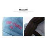 キャップ 英字ロゴ刺しゅう デニム帽子 | SUNSHINE CLOSET | 詳細画像3 