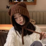 くま耳ニット帽 小顔 レディース 韓国風 | SUNSHINE CLOSET | 詳細画像14