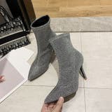 シルバー | ショートブーツ レディース ソックスブーツ | SUNSHINE CLOSET