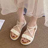 厚底サンダル ストラップ 美脚 韓国 夏 | SUNSHINE CLOSET | 詳細画像9